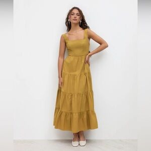 Cider Mustard Maxi Dress